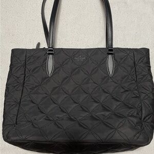 Kate Spade Black Quilted Tote Bag